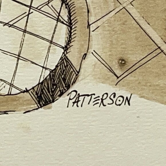 GUC Vntg Framed Tennis Print, "Match Point," #733, Artist Gary Patterson, 21" L - Picture 5 of 15